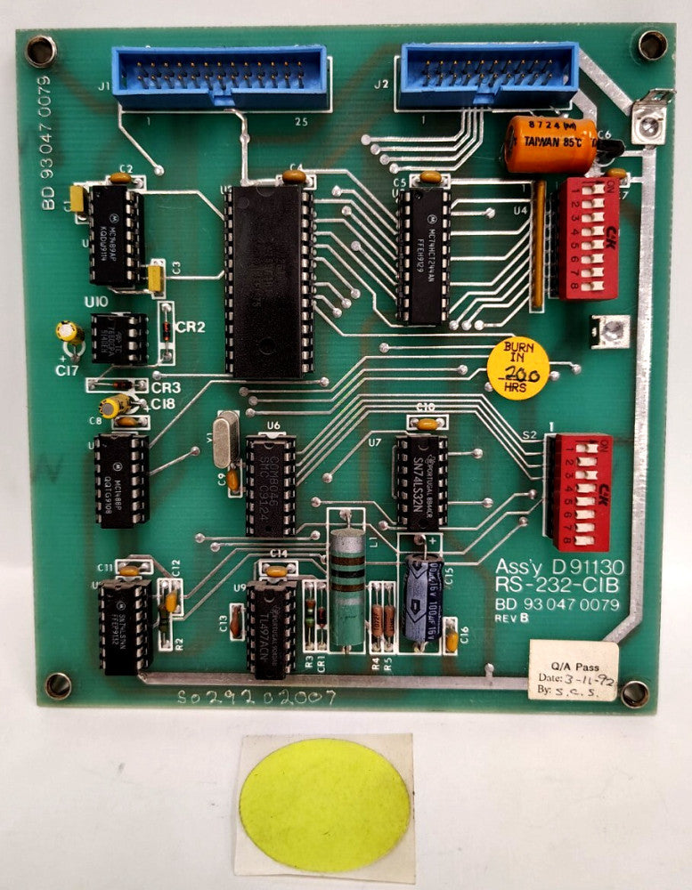 ASS'Y D91130 CONTROL BOARD RS-232-CIB REV. B