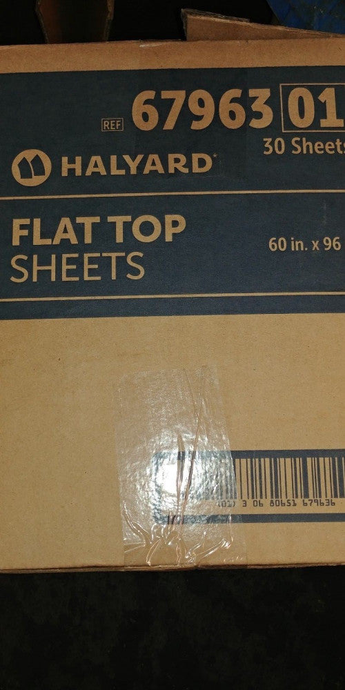 HALYARD 67963 flat top sheets, disposable, 60 inch x 96