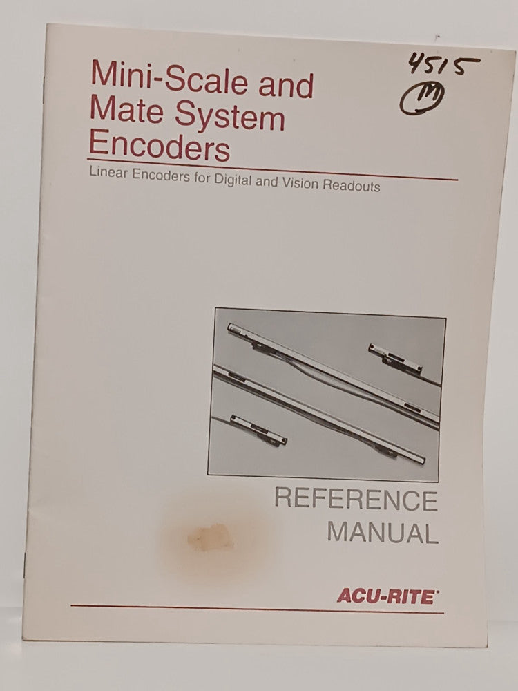 Acu-rite Reference Manual for Mini-Scale and Mate System Encoders