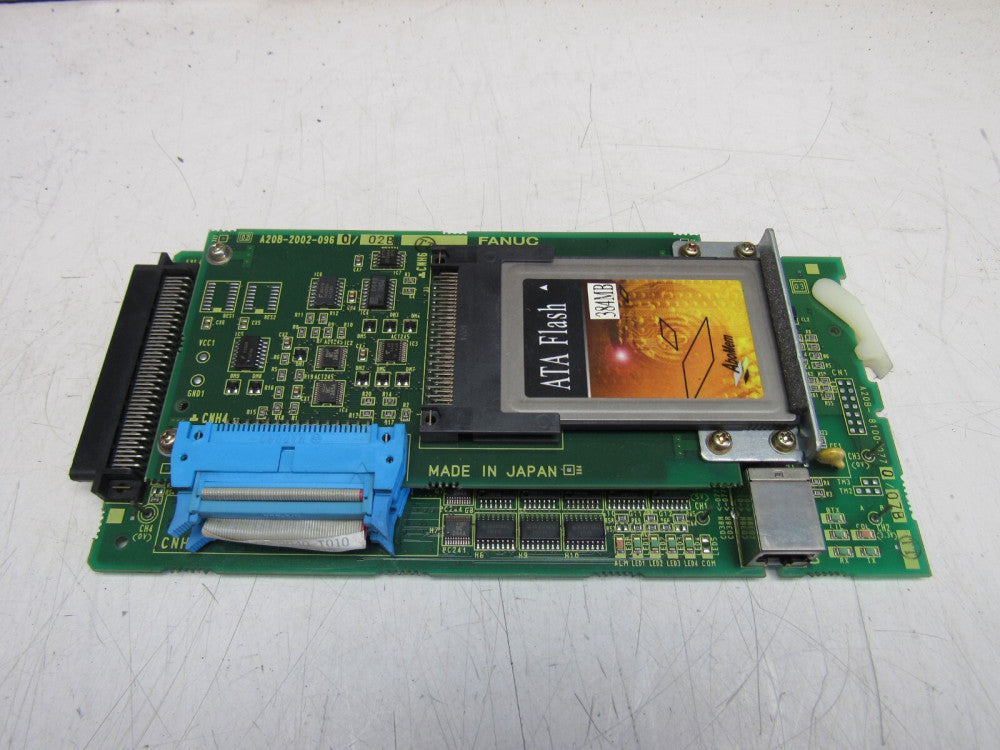 FANUC A20B-8100-0770/07B ETHERNET BOARD WITH A20B-2002-0960/02B MEDIA BOARD XLNT
