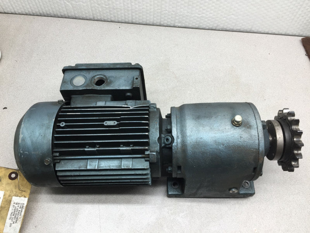 USED SEW EURODRIVE 8.97:1 RATIO 1700 RPM 575 VAC 1HP 3PH GEAR MOTOR R4DDTBDM4 /