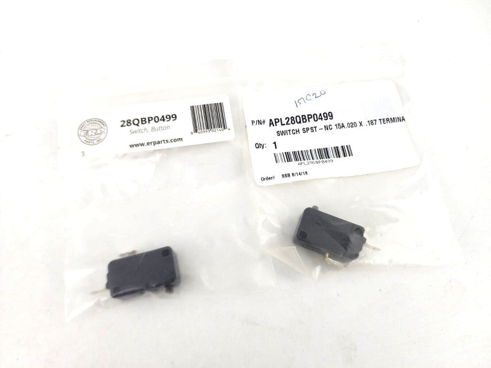 2pcs Panasonic Kenmore Microwave Micro Switch 28QBP0499 SPST PANAPL28QBP0499