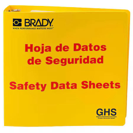 Brady 121186 Binder, Right To Know Safety Data Sheet, Height: 11 5/8 In