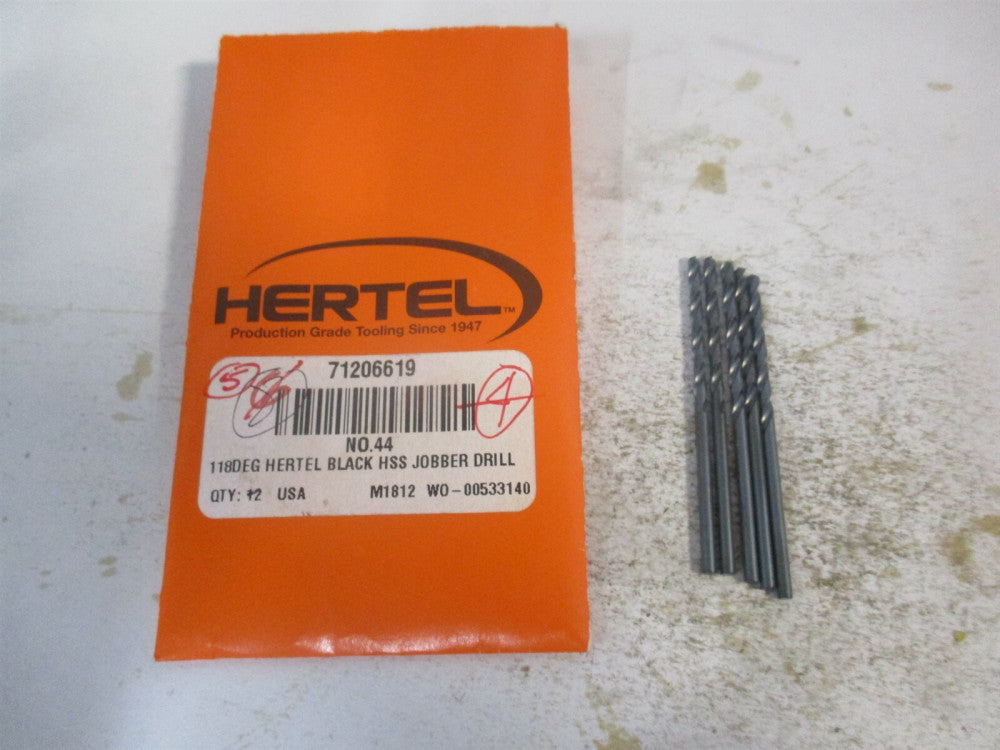 (71206619) #44 1-1/8 x 2-1/8" 118° High Speed Steel Jobber Drill Bit - Pack of 5