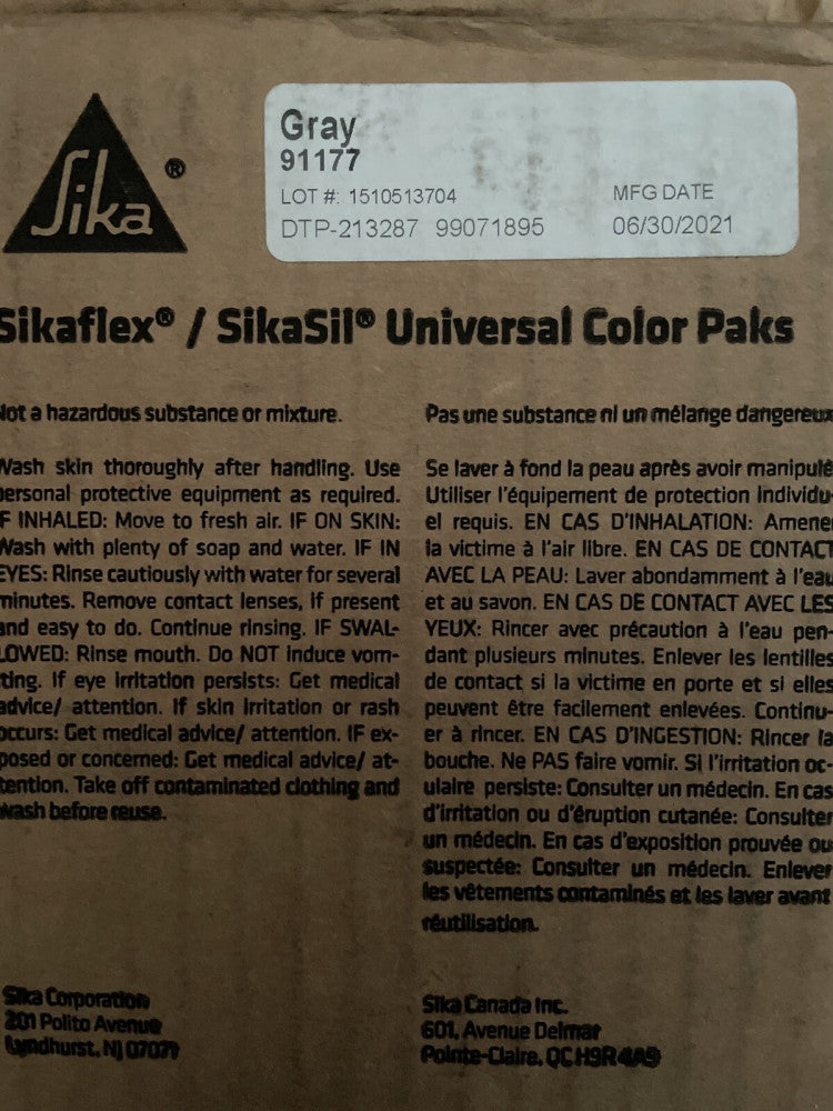 (16) SIKA / SIKASIL UNIVERSAL COLOR PAKS GRAY 91177