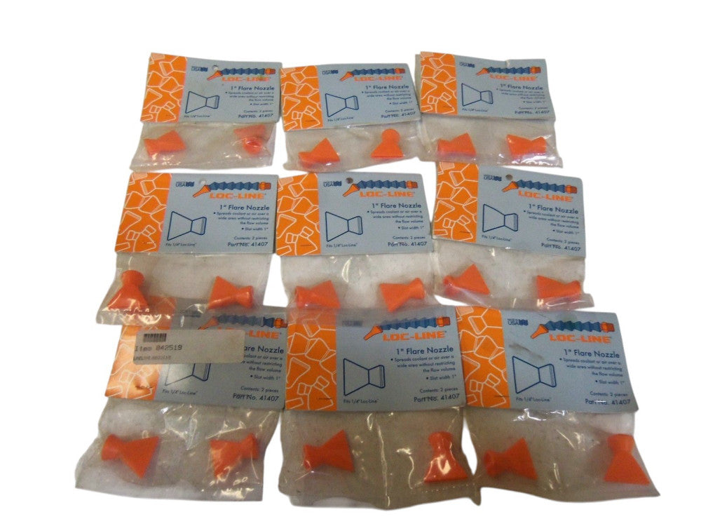 LOT OF 9 LOC-LINE 1" FLARE NOZZLE (PACK 2) 41407 NSMP