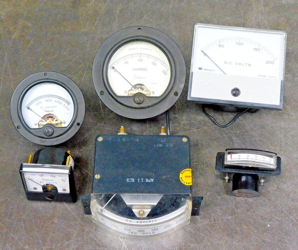 Simpson & Triplett 02462, 715816, 320-E, 320-G Panel Meter Mixed Lot of Six (6)
