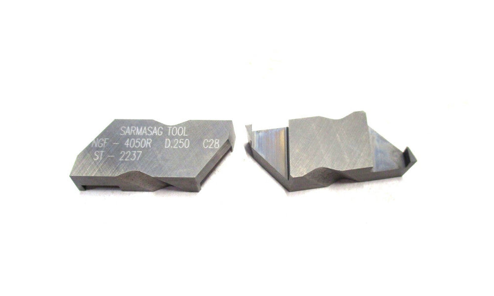 Sarmasag ST-2237 NGF-4050R D.250 C28 Carbide Grooving Insert - Lot of 2
