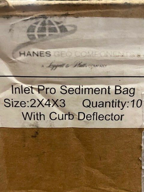 (Case of 10) Hanes GEO Inlet Pro Sediment Bag with Curb Deflector 2x4x3