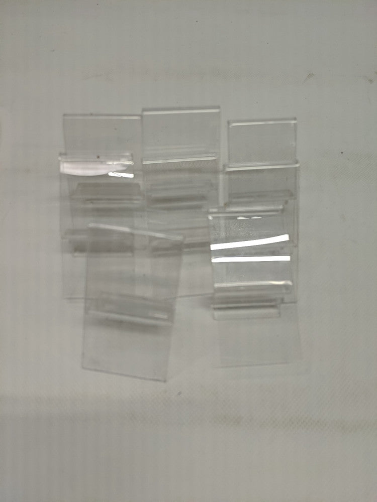 (B) Clear Acrylic 4"X2" Retail Store Display Shelf Signs Side Loader Set Of 8