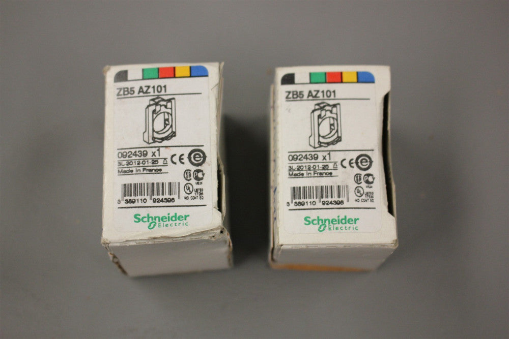 Lot of 2 NEW SCHNEIDER ELECTRIC CONTACT BLOCKS ZB5 AZ101 092439