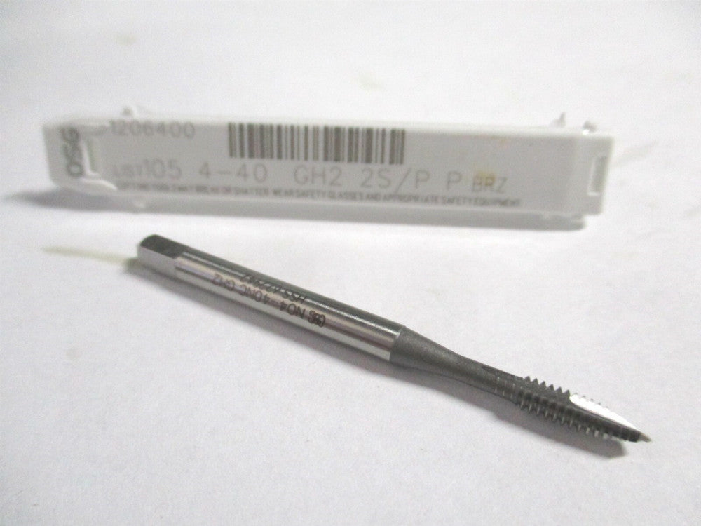 OSG (1206400) #4-40 UNC 2B/3B 1-7/8" HSS 2 Flute Bright Finish Spiral Point Tap