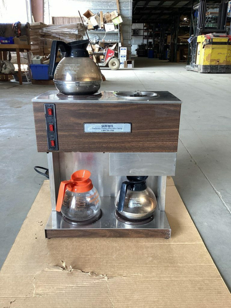 Servrite Commercial Pourover Coffee Maker; 3 Warmer With Pots