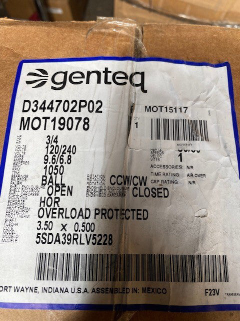 Trane 3/4 HP ECM Furnace Motor MOT19078 (NEW)