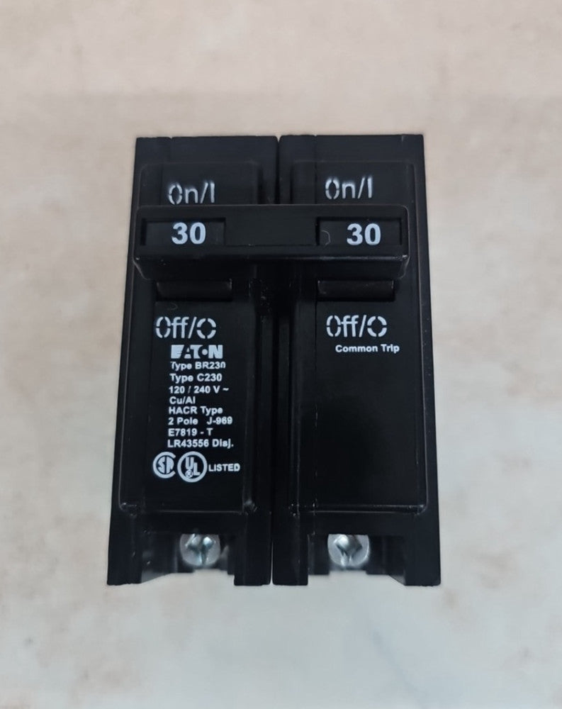 Eaton BR230 Circuit Breaker 30 Amp 2 Pole 240 Vac NTO