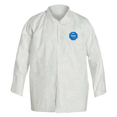 Dupont Ty303swh7x005000 Disposable Shirt, 7Xl, Tyvek(R) 400, Snap, Open Cuff,