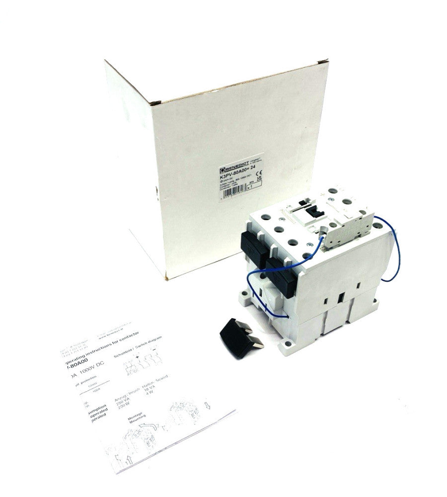 Benedict K3PV-80A00=24 Switching Contactor 24V Coil 80A 1000V