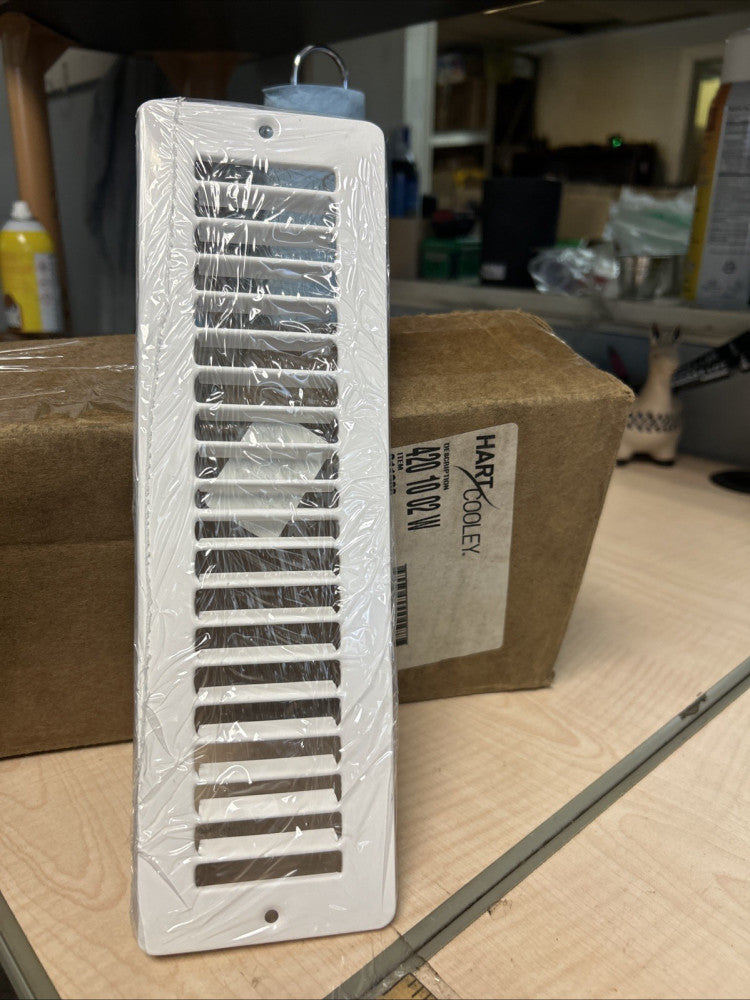 Hart & Cooley 011300 420 10 02 W Toe Space Grille 10 x 2 in BRIGHT WHITE