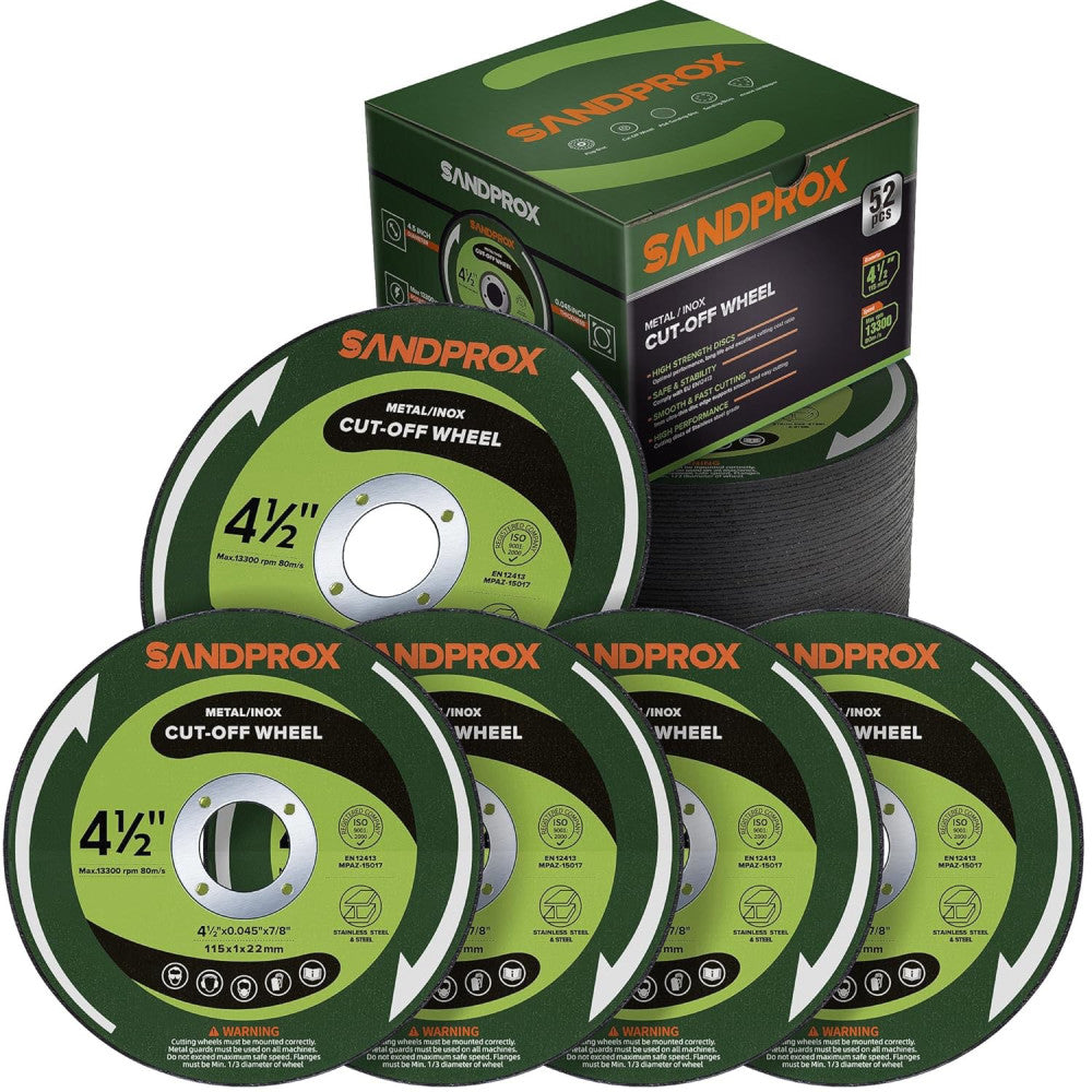 52 Pack Cut Off Wheels 4 1/2 inch Aggressive Cutting disc 4.5 Wheel...