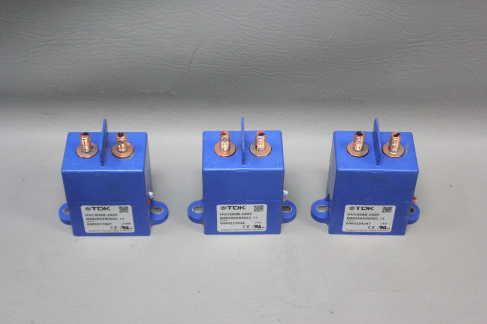 LOT OF 3 TDK HIGH VOLTAGE CONTACTORS P/N: HVC500B-24SF