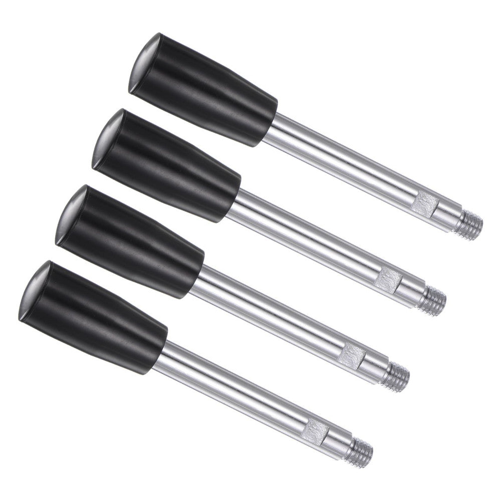 4-Pieces M12 Male Thread Revolving Crank Clamping Handle 160mm Length Lathe