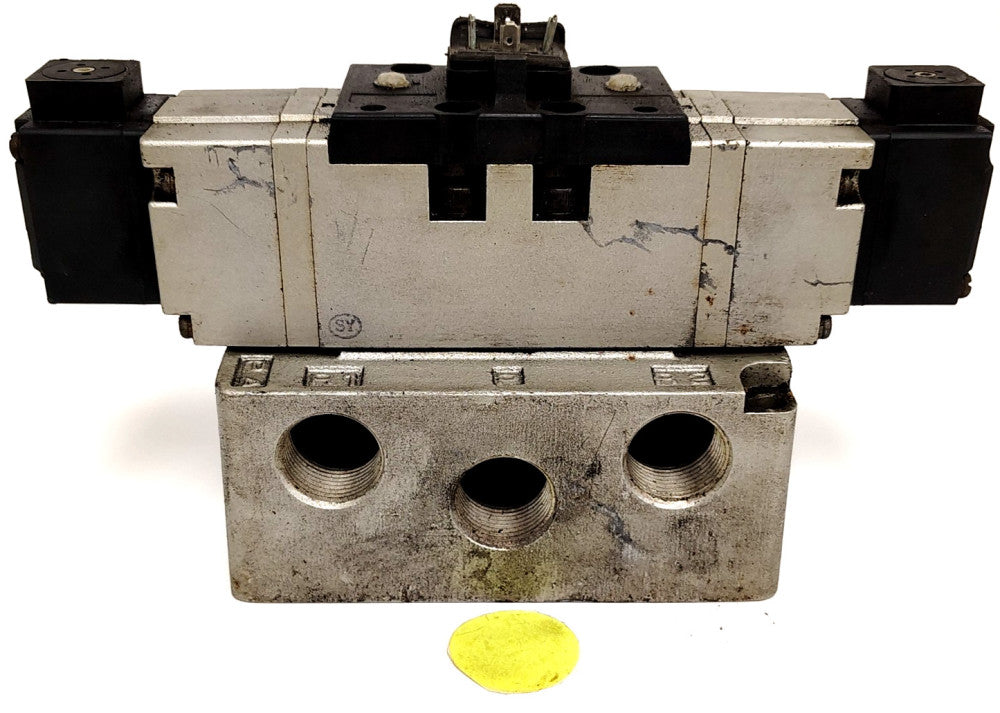 SMC SOLENOID VALVE & MANIFOLD BLOCK 3/4" FNPT ALUMINUM