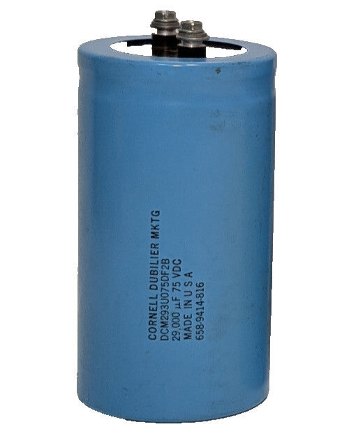 Cornell Dubilier DCM293U075DF2B Capacitor 75VDC, 29,000uF, Made in USA