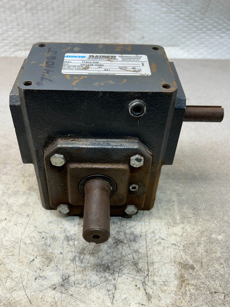USED MORSE RAIDER Single-Reduction Worm Reducer 50:1 Ratio, 175ULR50