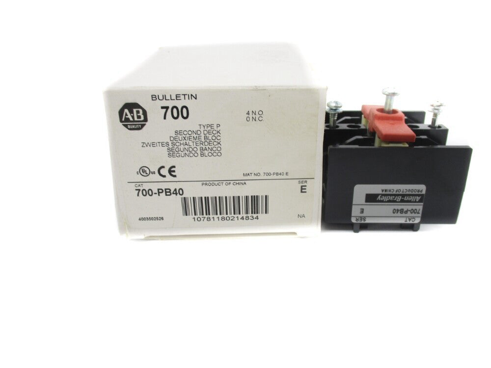 ALLEN BRADLEY 700-PB40 SER. E (WH) NSMP