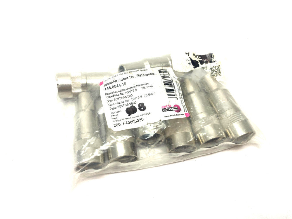 Abicor Binzel 145.0544 Gas Nozzle Robo C-Thread Bfm 15.5 x 75.5 PKG OF 8