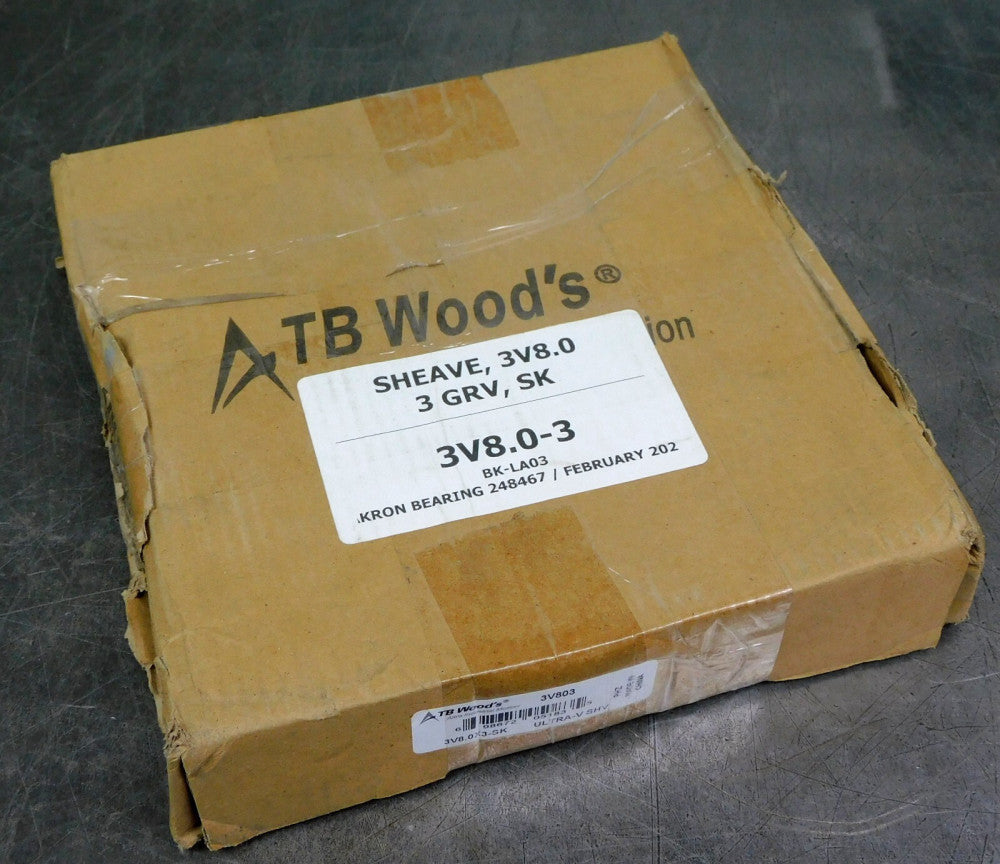 TB Wood's - 3V803 - 3V8.0X3-SK Ultra-V V-Belt Pulley Sheave GRV SK