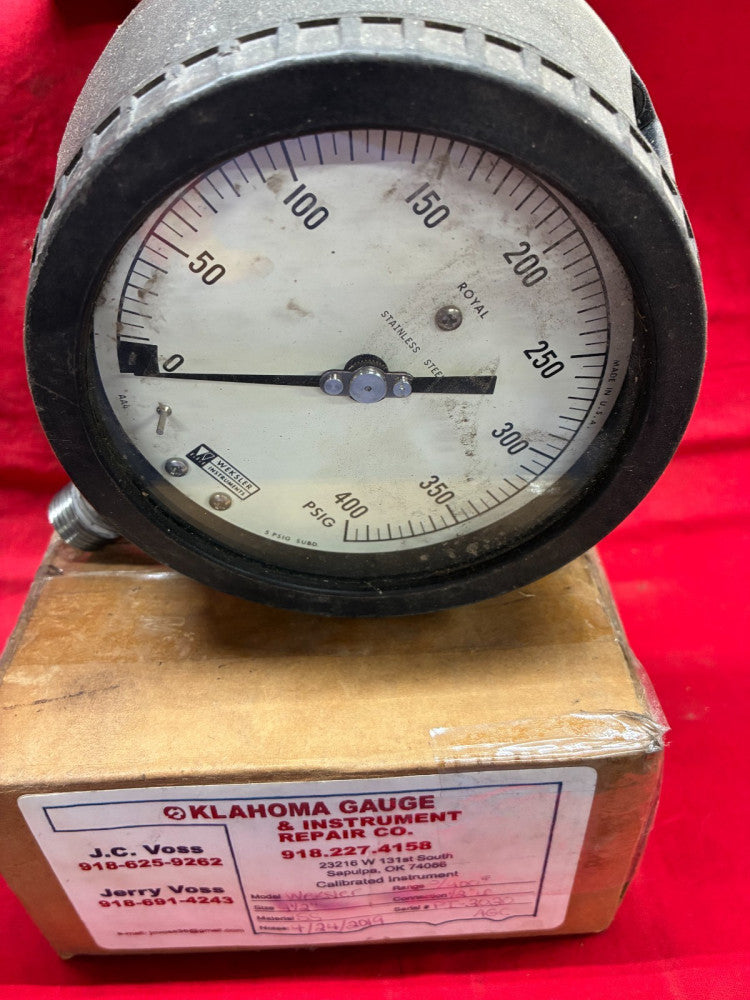 OKLAHOME GUAGE WEKSLER 4-1/4" PRESSURE GAUGE MODEL: GR2-21-3S