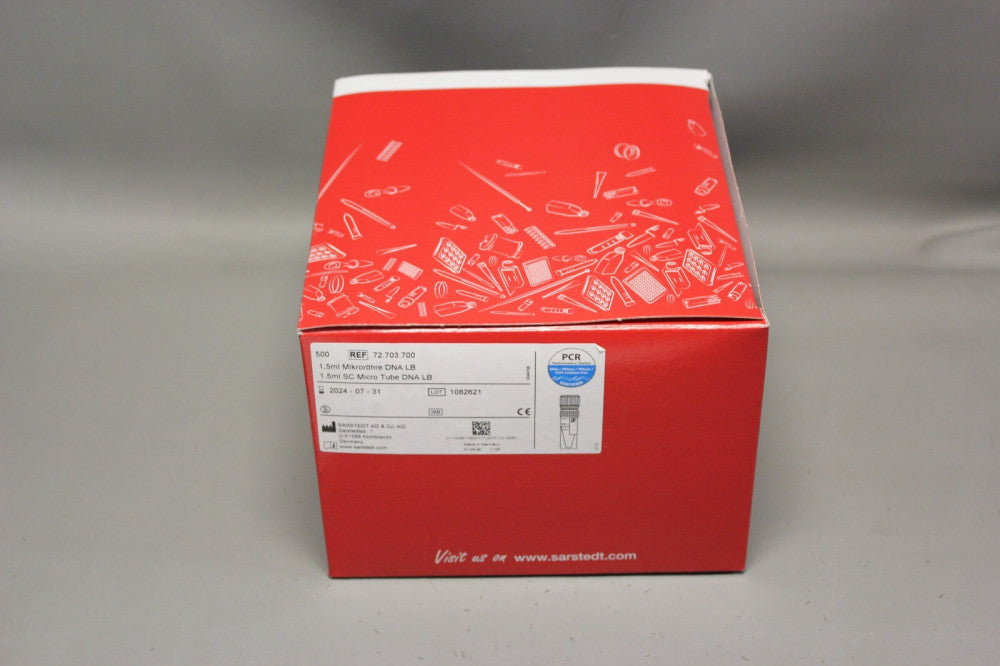 500 NEW 1.5ML SARSTEDT SC MICRO TUBE DNA LB 72.703.700