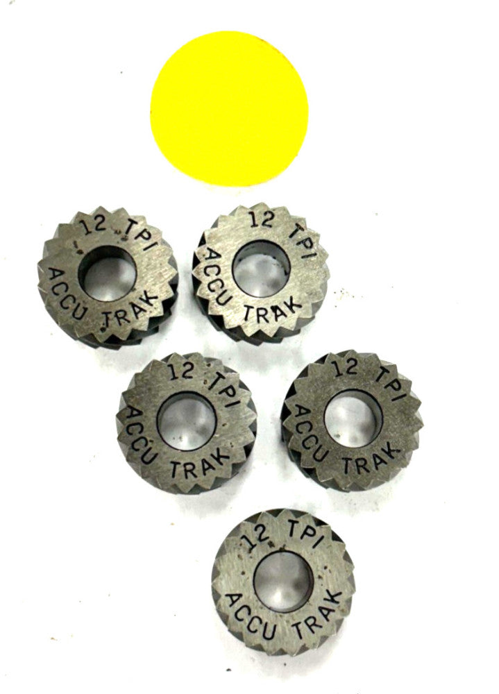 ACCU TRAK TOOL #12 BEVELED KNURLING WHEEL OD-5/8" ID-1/4" LOT OF 5