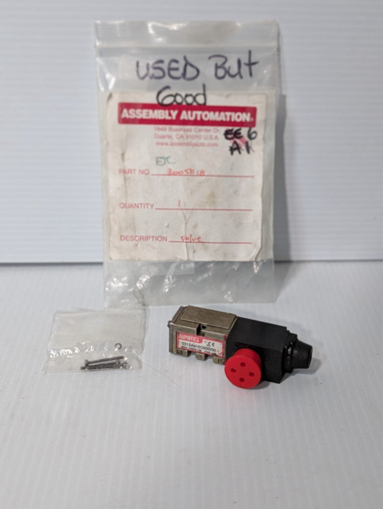 Numatics 237-958B 031SA415C000030 Pneumatic Solenoid Valve - Free Ship