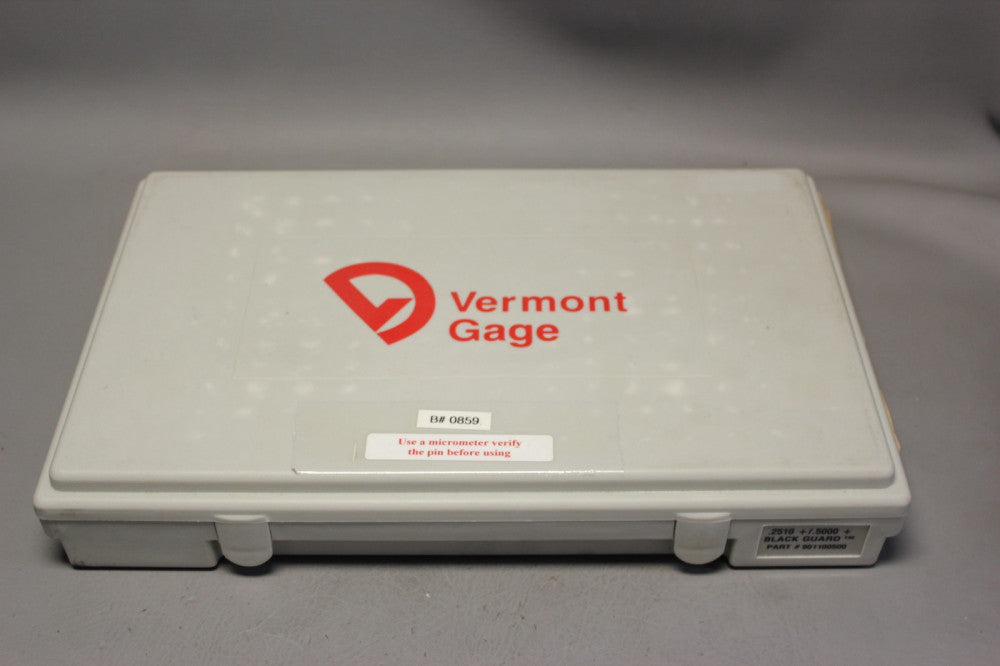VERMONT GAGE BLACK GUARD PIN GAGE SET 901100500
