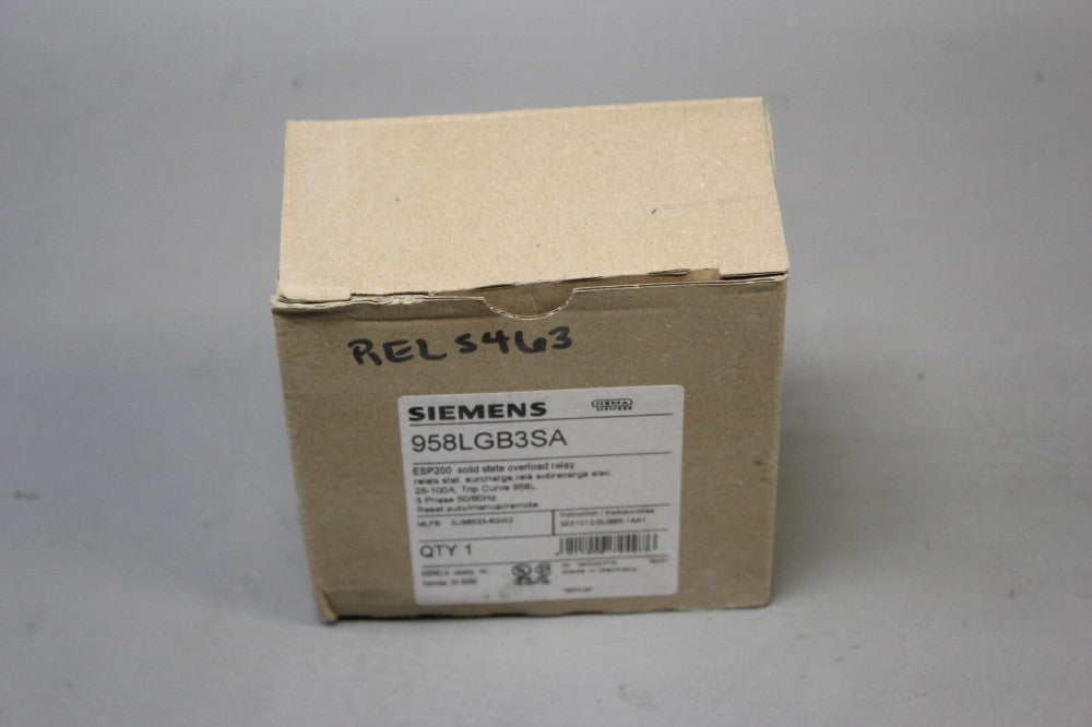NEW SIEMENS ESP2000 SOLID STATE OVERLOAD RELAY 958LGB3SA 3UB8533-6GW2