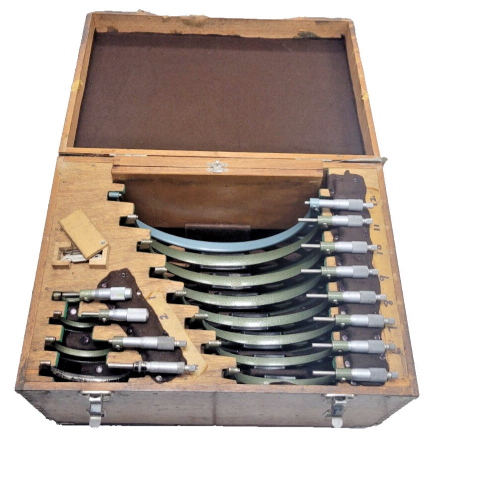 MITUTOYO MICROMETER FULL SET 0" TO 12" (LOT OF 36), 103-908