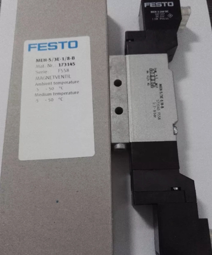 One Brand New FESTO MEH-5/3E-1/8-B 173145 Solenoid Valve