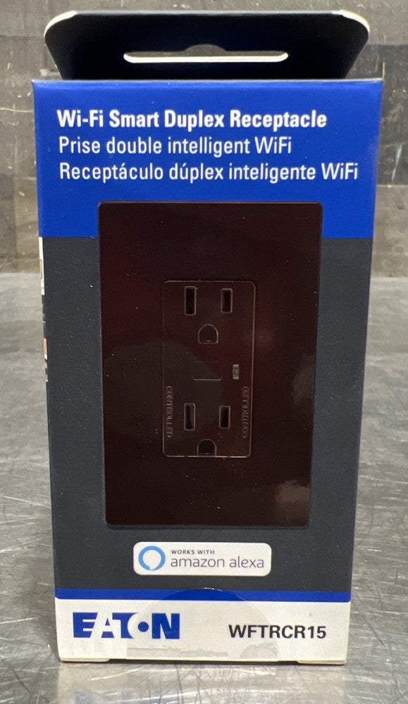 Eaton WFTRCR15-B-SP-L Outlets Smart WiFi Duplex Receptacle 15A Brown EA Nos