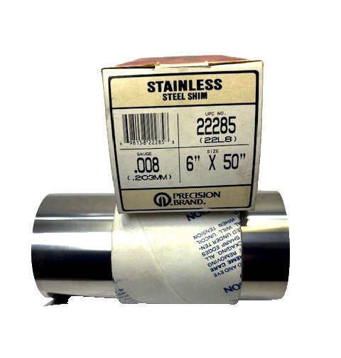 PRECISION BRAND SHIM 22285 STAINLESS STEEL 6"X 48", .008