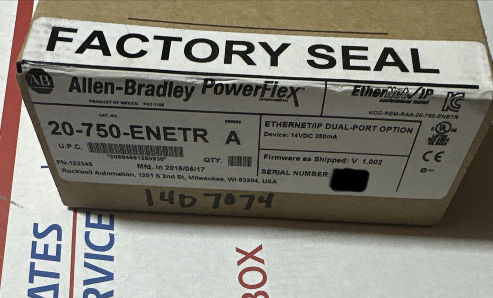 New Sealed Box Allen Bradley 20-750-ENETR PF750 Dual-Port Ethernet/IP Module