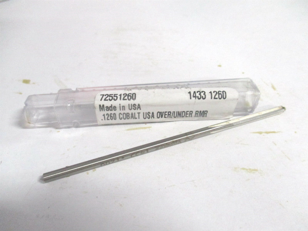 (1433-0.1260) 0.126" x 7/8" x 3-1/2" Straight Shank Cobalt 4FL Chucking Reamer