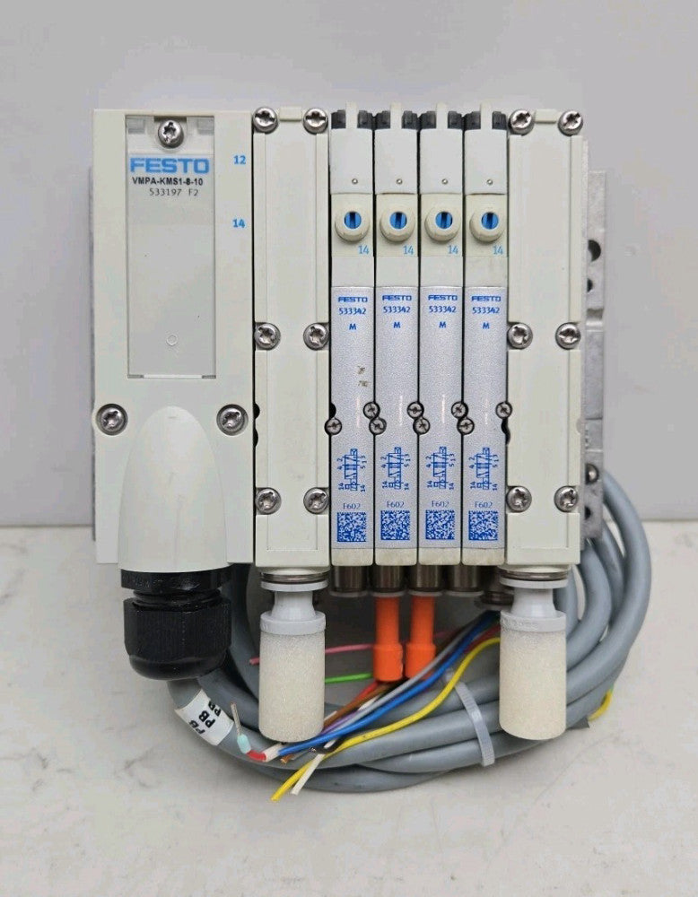 Festo VMPA1-MPM-EMM-8 Module w/ VMPA-KMS1-8-10 Cable MPA-MPM-VI Manifold 533342