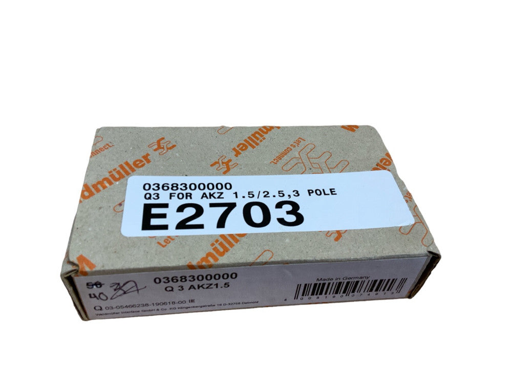40 PCS Weidmüller cross Connectors 0368300000 Cross Connector 3-polig 24 A Grey