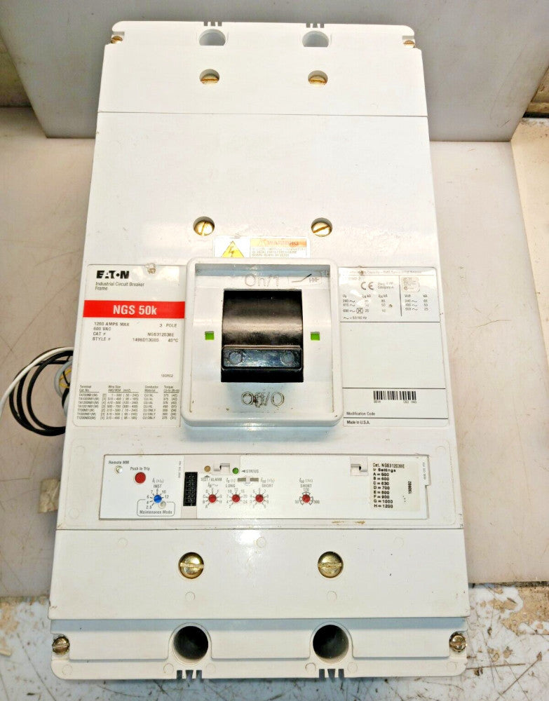 EATON NGS312038E 1200 AMP CIRCUIT BREAKER 3 POLE 600 VAC
