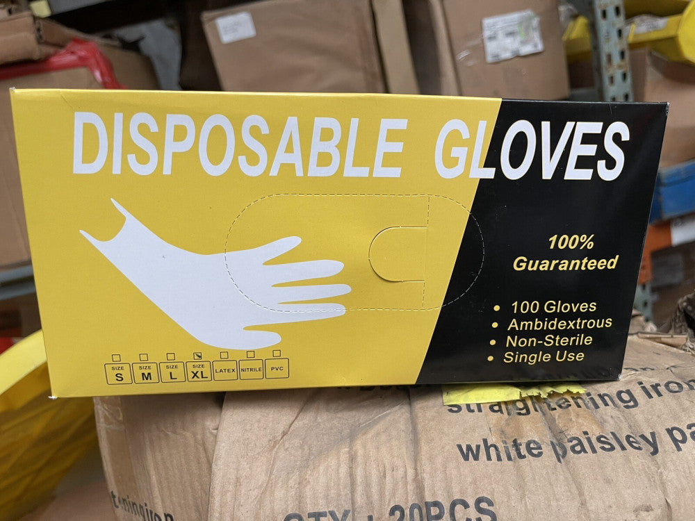 DISPOSABLE NITRILE GLOVES, ORANGE, XL, BOX OF 100, 6ML, AMBIDEXTROUS, NON-STERIL