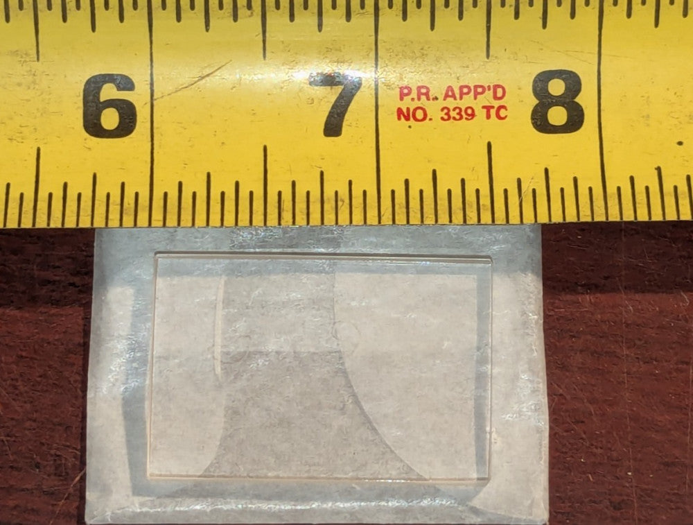 Pack of (9) Clear Glass Plates 1" x 1.5" x .125" New