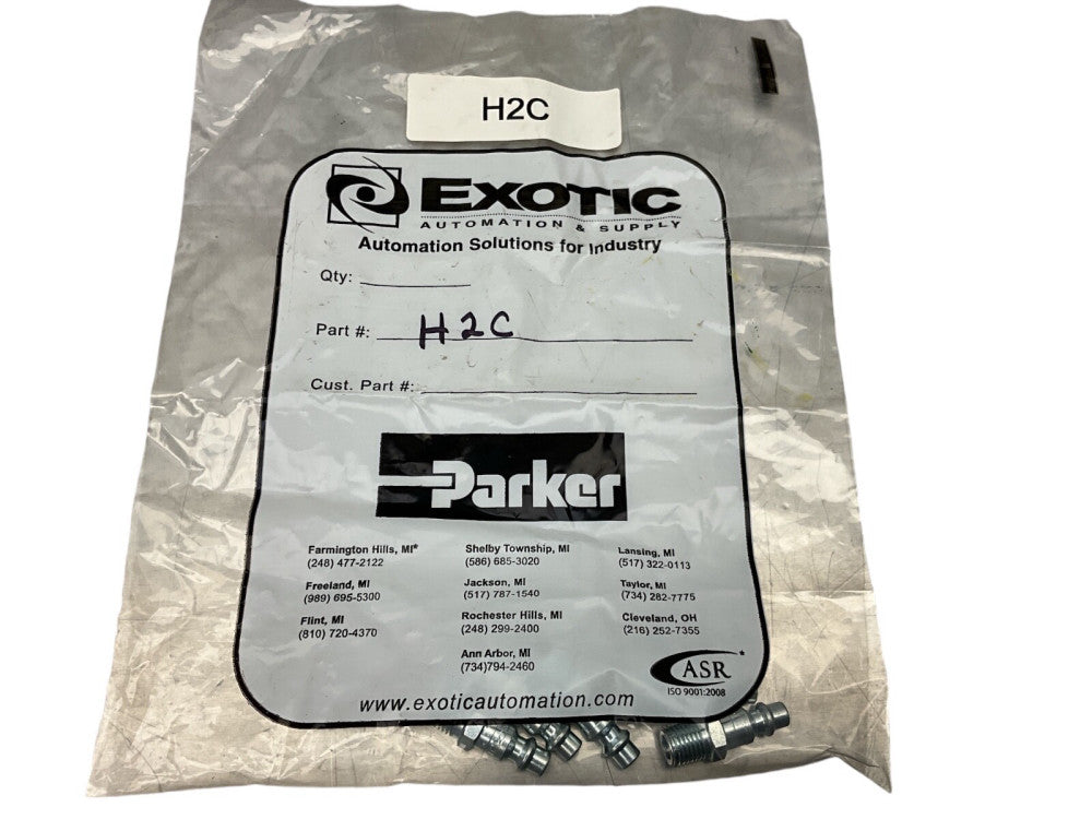Parker H2C-787 1/4" Body 1/4 - 18 Thread NPTM 20 Ser. Nipple 5 Pack