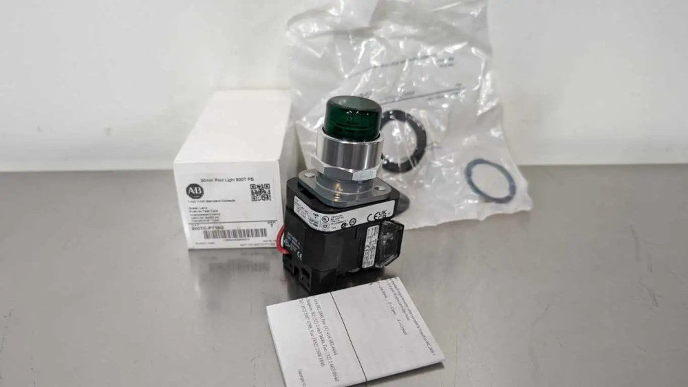 Allen-Bradley 800TC-PT16G Pilot Light Pushbutton Ser T 30mm Green